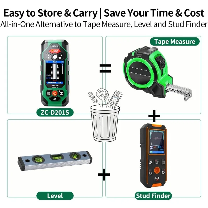 Stud Finder With Laser Level - Detector de cables y niveles láser