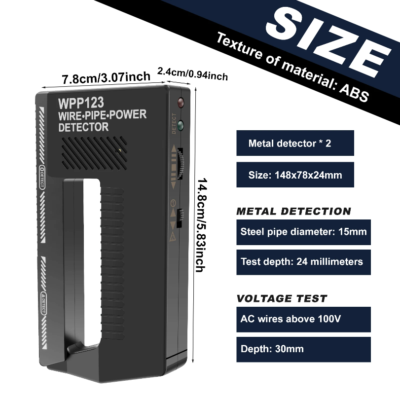 Detector de Metales Portátil p - Pipe Detector Wall Scanner reseña y precio