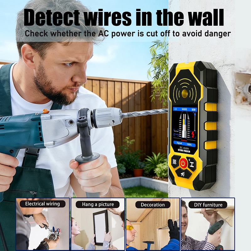 Detector de vigas ZC-D201 4 en - Stud Finder Center Finder Edge reseña y precio