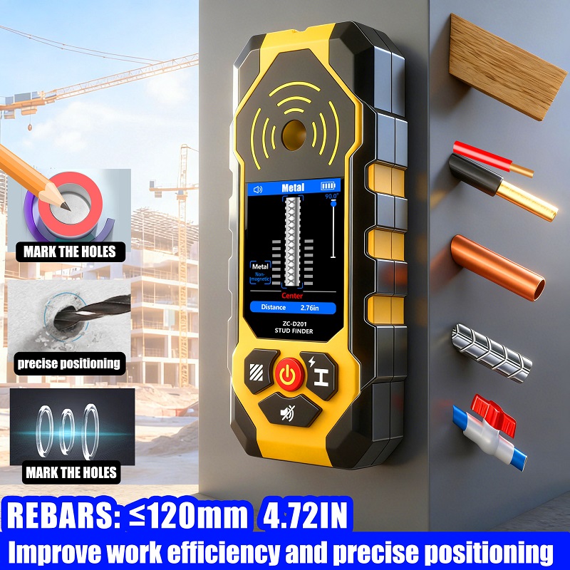 Detector de vigas ZC-D201 4 en - Stud Finder Center Finder Edge reseña y precio