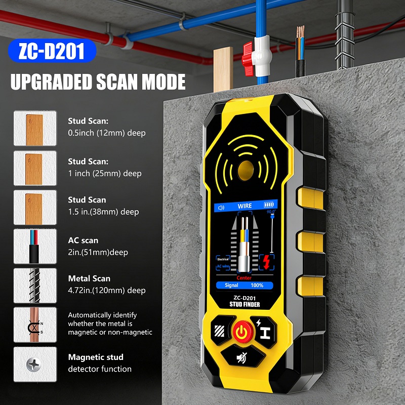 Detector de vigas ZC-D201 4 en - Stud Finder Center Finder Edge reseña y precio