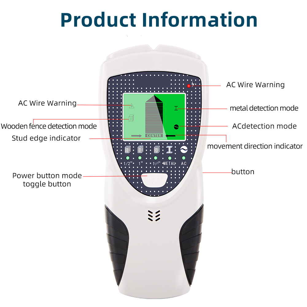 Detector de Metales 5 en 1, es - Stud Finder Wall Scanner 5 In 1 reseña y precio