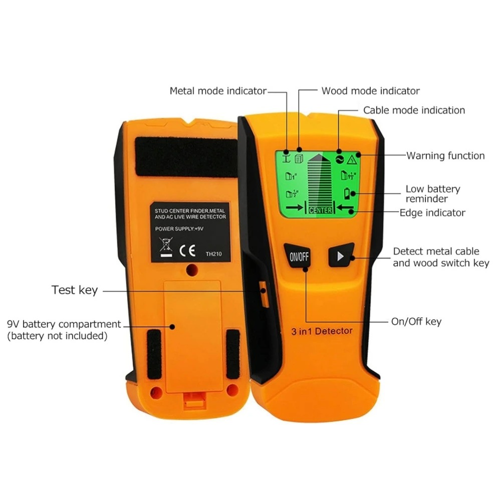 Detector de Metales 3 en 1 par - Wall Scanner Rebar Detector reseña y precio
