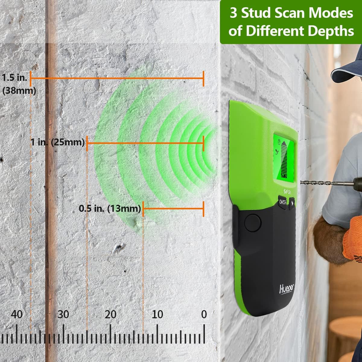 Huepar-escáner de pared 5 en 1 - Stud Finder Wall Scanner 5 In 1 reseña y precio