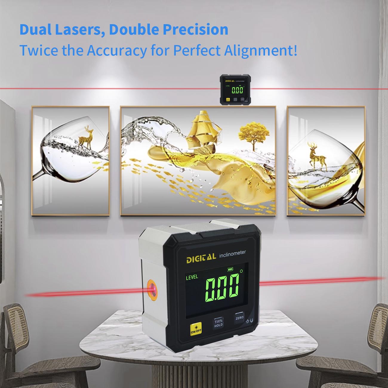 SHANHR Buscador de ángulo digi - Stud Finder With Laser Level reseña y precio