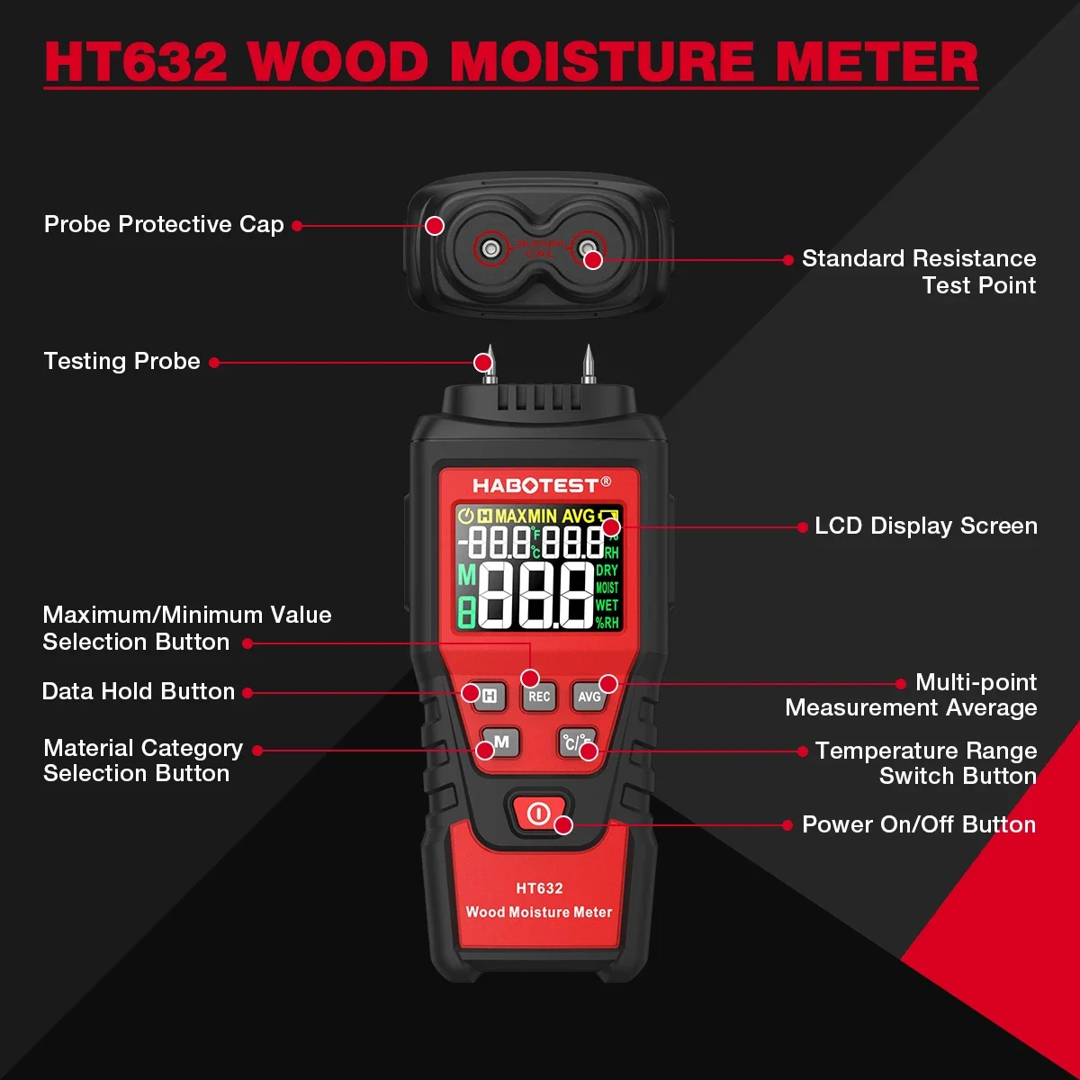 Medidor de Humedad Digital HAB - Moisture Meter Wall Wood reseña y precio