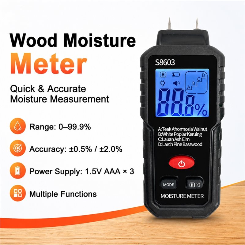Medidor de Humedad de Madera A - Moisture Meter Wall Wood reseña y precio