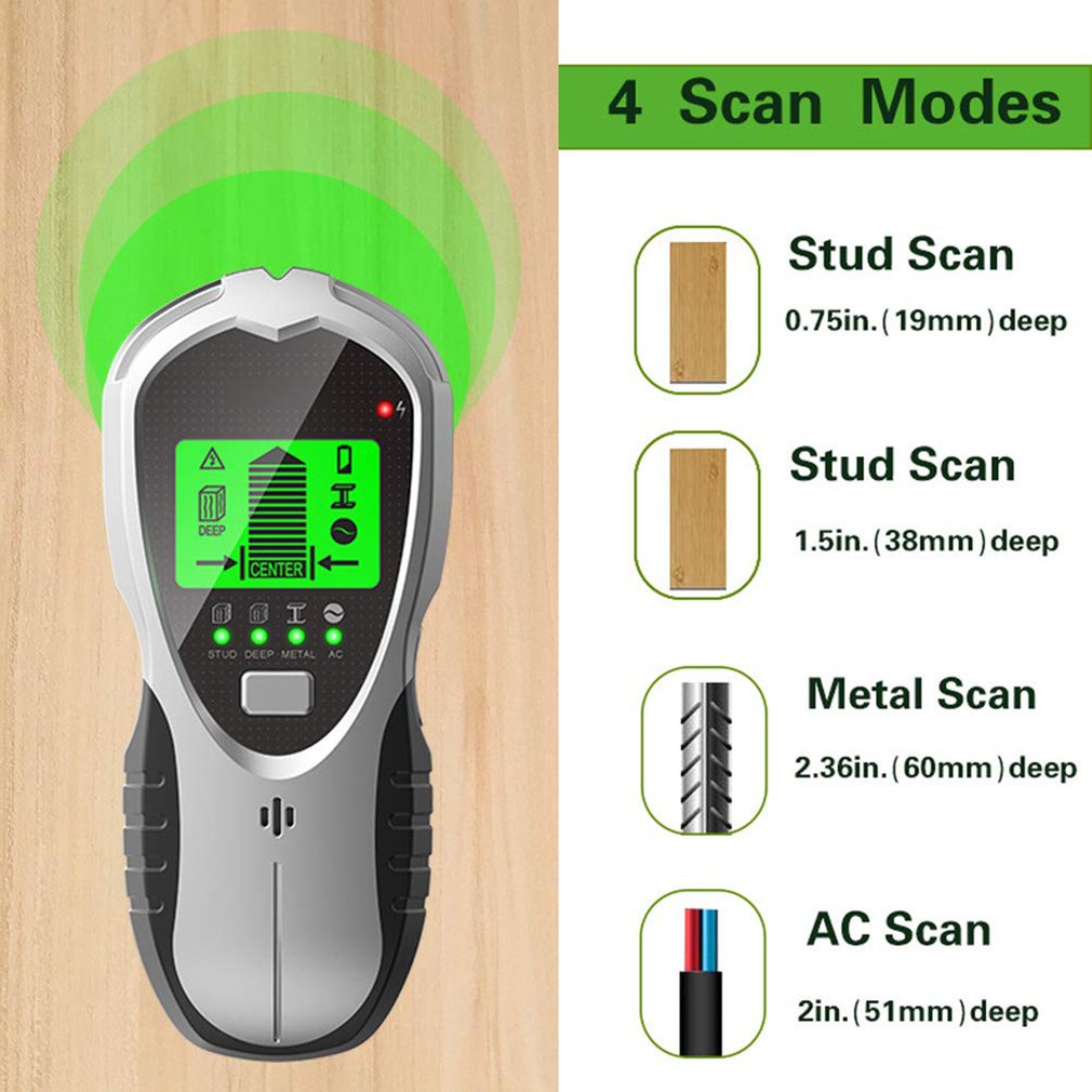 Detector de vigas 4 en 1, escá - Stud Finder Center Finder Edge reseña y precio