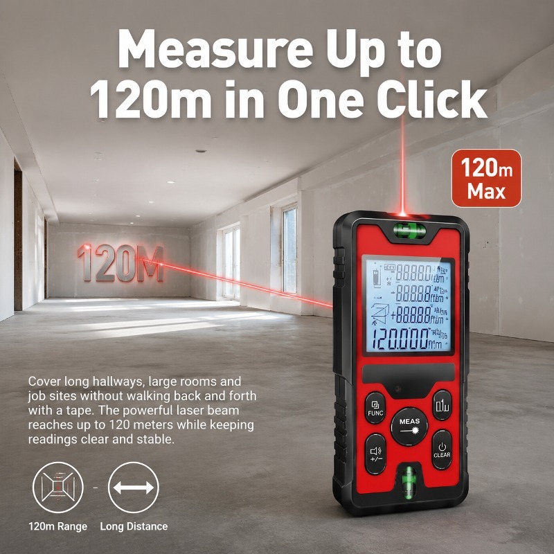 Medidor de distancia láser de  - Stud Finder With Laser Level reseña y precio