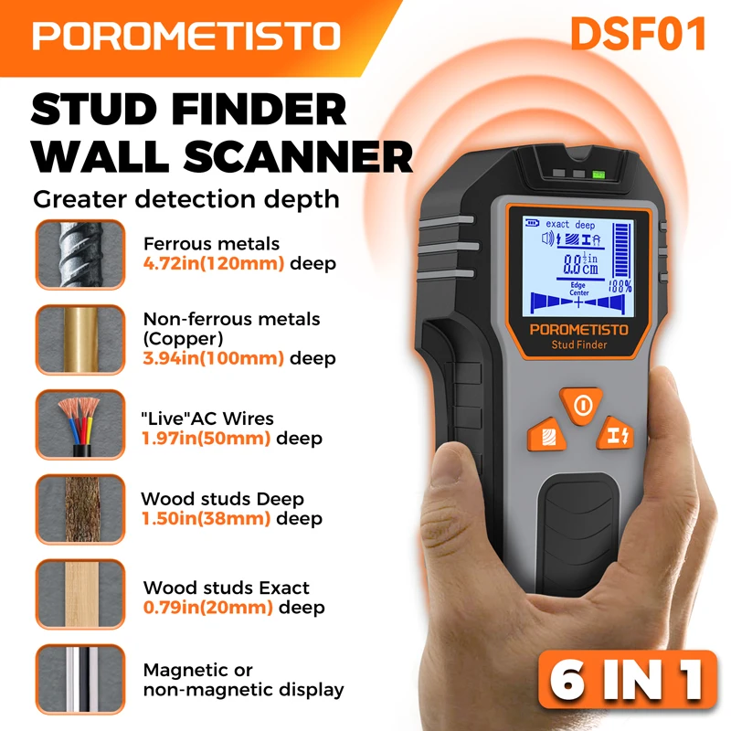 POROMETISTO-DSF01 Detector de  - Wall Scanner Rebar Detector reseña y precio
